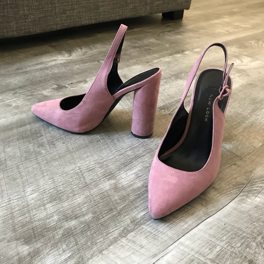 ASOS blush pink sling back pumps